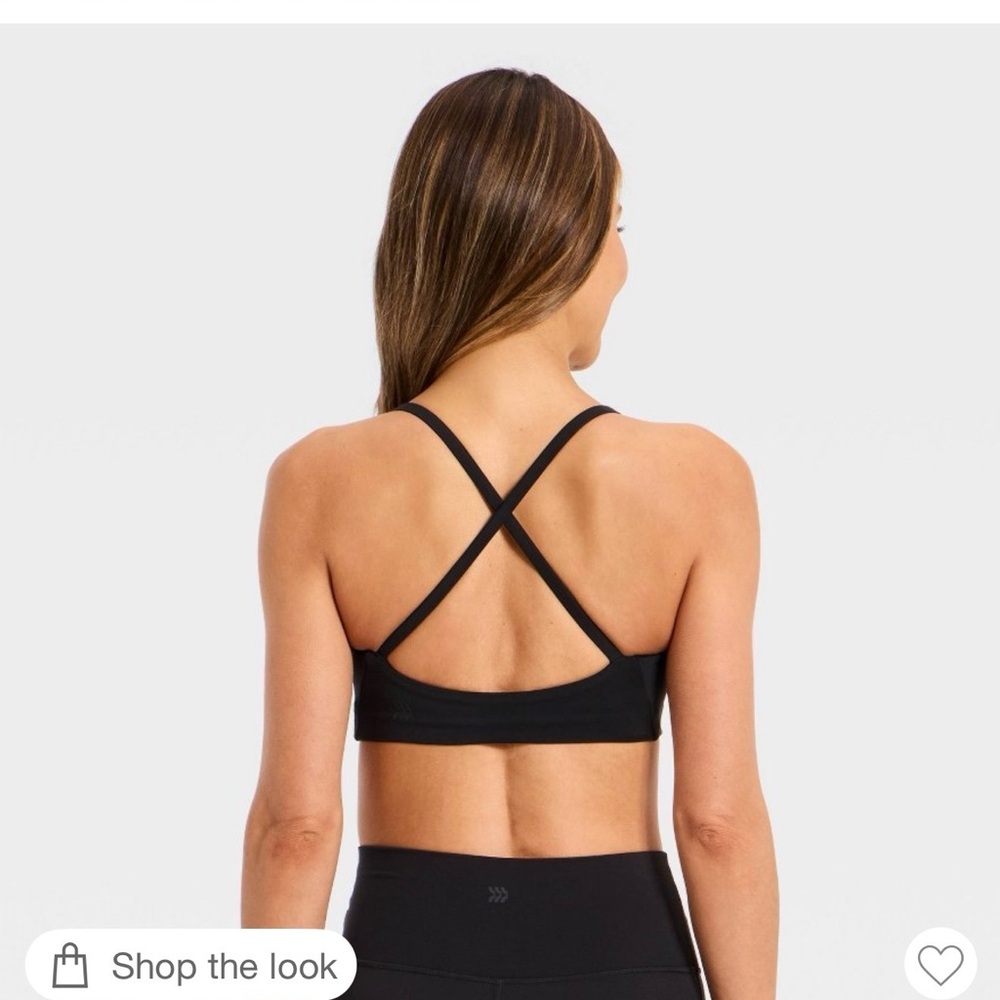 all in motion Black Crisscross Back Sports Bra